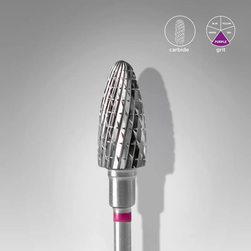 Sert Alaşım Mısır Freze, Mor, Çap 6 mm / Çalışma Kısmı 14 mm