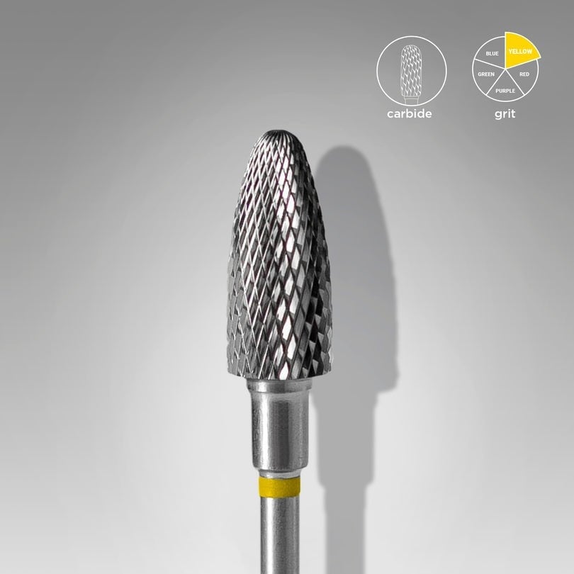 Sert Alaşım Mısır Freze, Sarı, Çap 6 mm / Çalışma Kısmı 14 mm