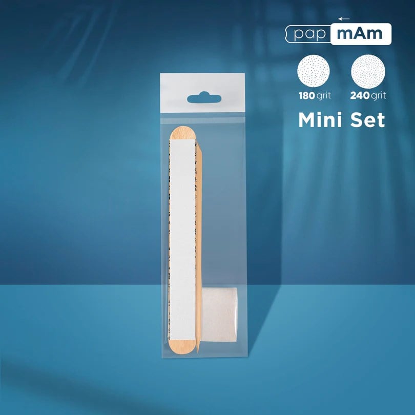 STALEKS PRO Tek Kullanımlık Set (Ahşap Bazlı PapmAm Mix 100/180 Grit, Buffer 180/240 Grit, Portakal Çubuğu 110 mm)