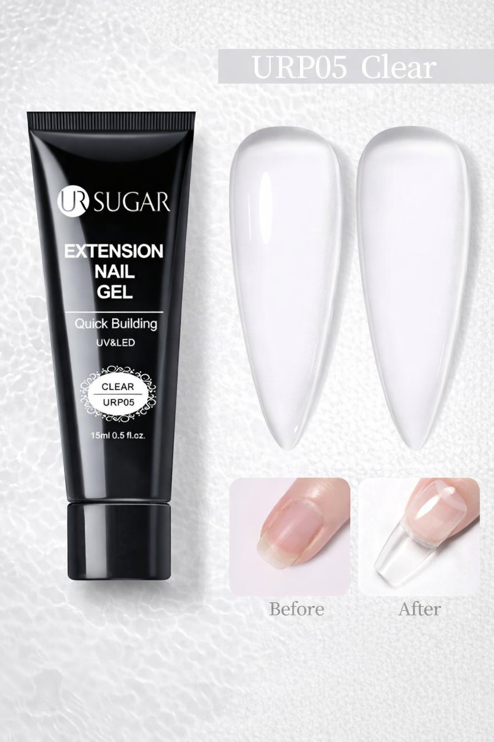Ursugar Extension Nail Gel 15 ml Clear URP05