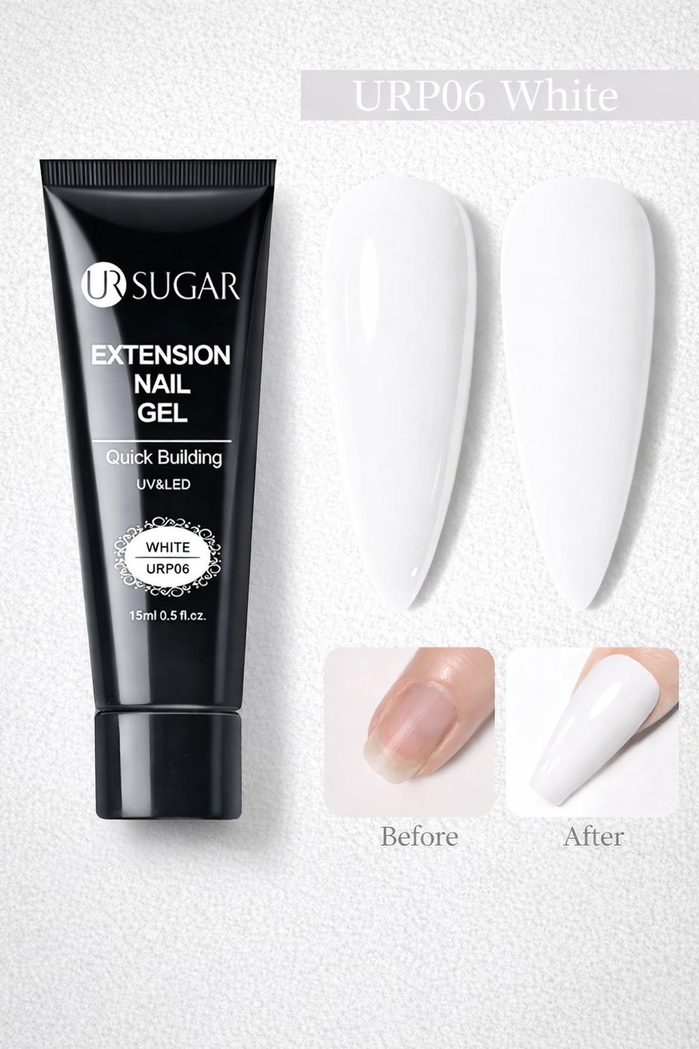 Ursugar Extension Nail Gel 15 ml White URP06