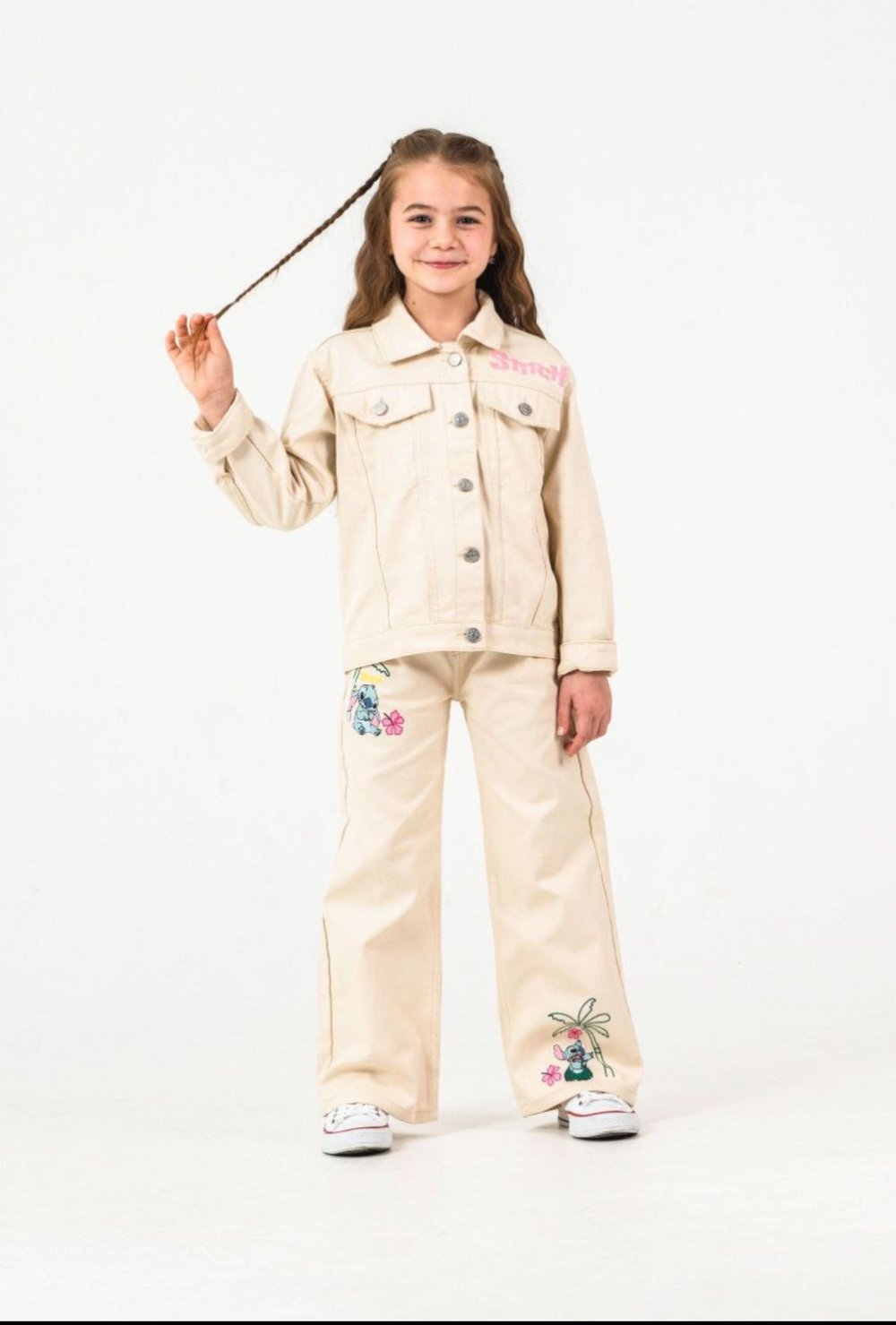 Baskılı 2 li Dokuma Set Ekru