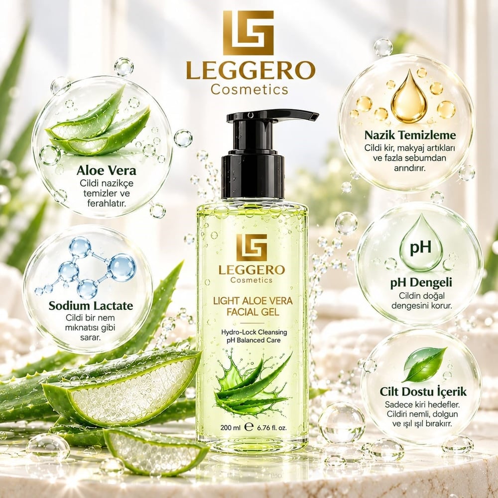 Light Aloe Vera Yüz Yıkama Jeli 200ml