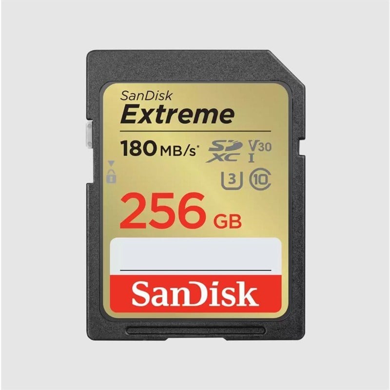 256GB SANDISK EXTREME PRO SD UHSI 180MB/S 90MB/S SDSDXVV-256G-GNCIN