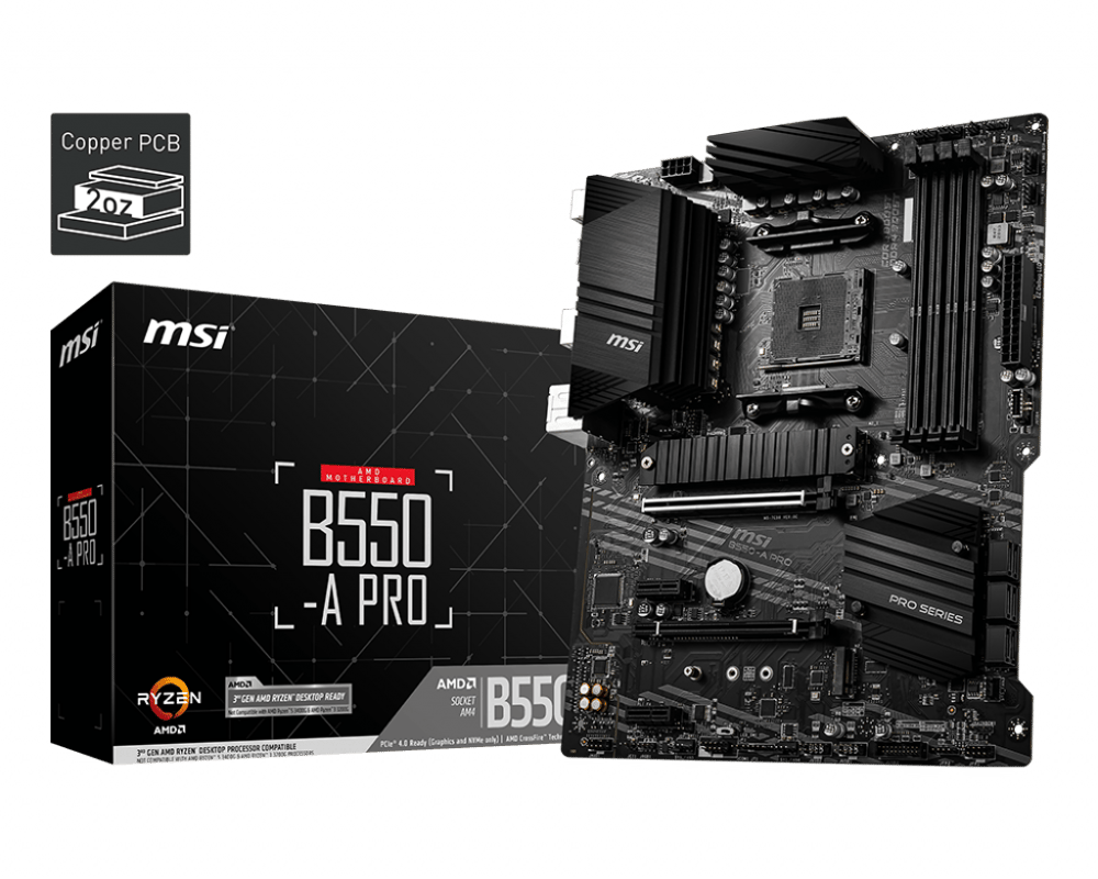 MSI B550-A PRO DDR4 3200MHZ 1XHDMI 1XDP 2XM.2 USB 3.2 ATX AM4 (AMD 5000/4000G/3000 SERİLERİ İLE UYUMLU)