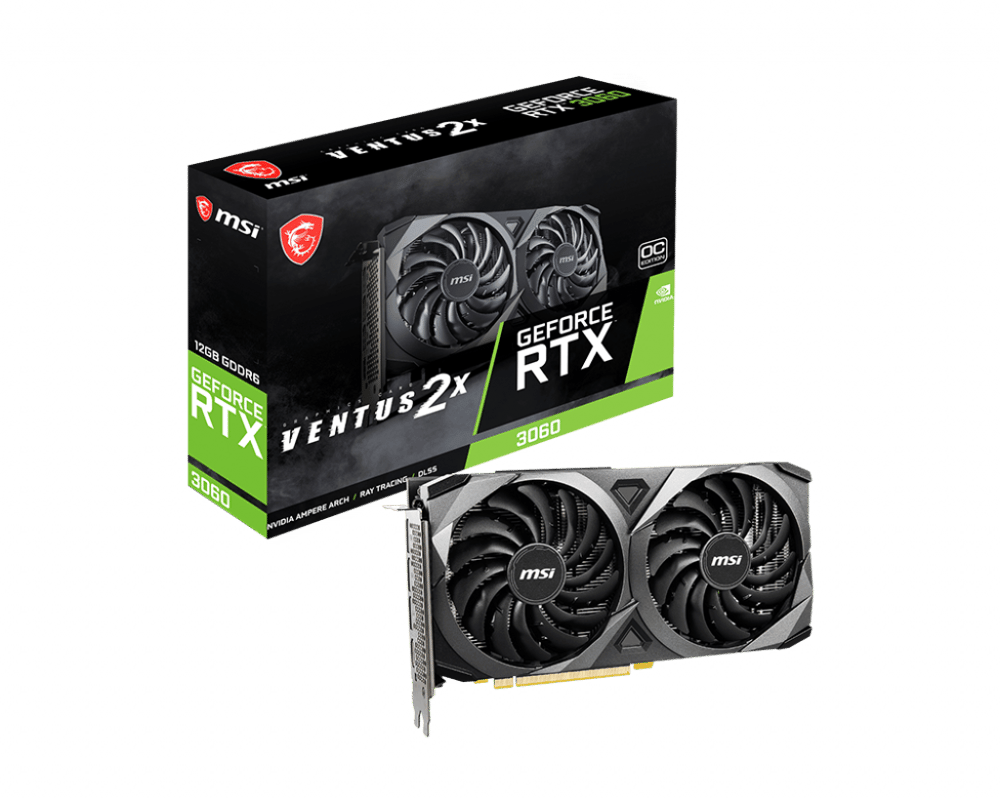 MSI GEFORCE RTX3060 VENTUS 2X 12G OC 12GB GDDR6 192BIT 1XHDMI 3XDP EKRAN KARTI