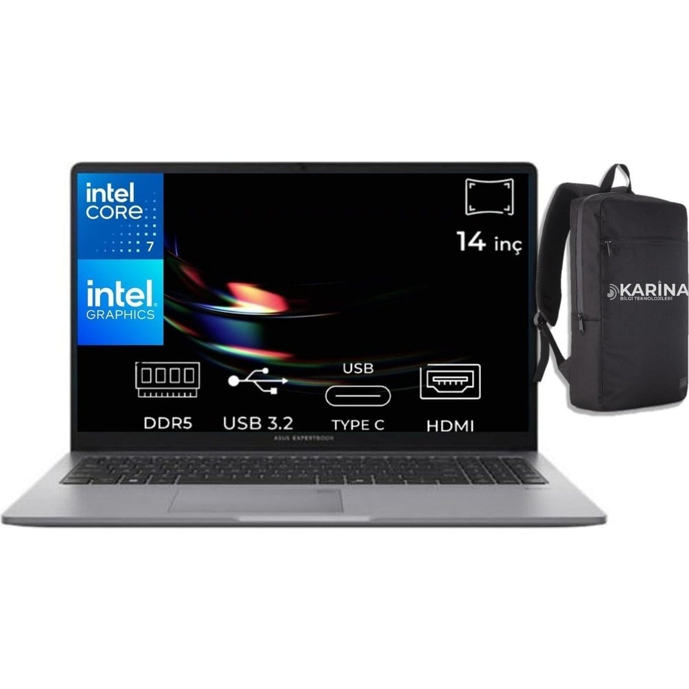 Asus Expertbook P1 Core 7 240H P1403CVA-C716512G0D-K14 24GB 2tb Freedos 14