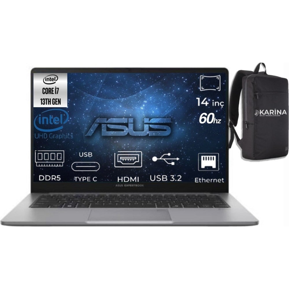 Asus Expertbook P1 I7-13620H P1403CVA-I716512G1D-K22 96GB 4tb UHD Graphics Freedos 14