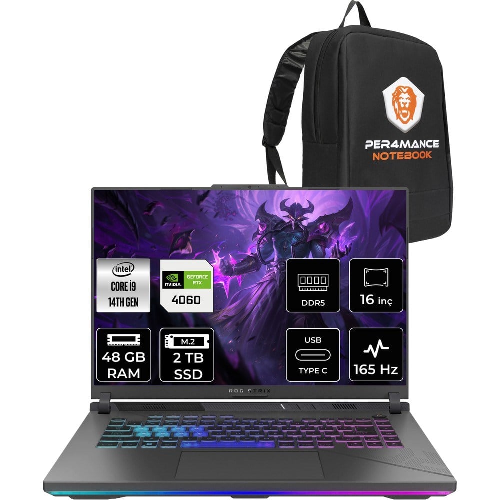 Asus Rog Strix G16 i9 14900HX RTX 4060 Gaming Laptop 48GB RAM 2TB SSD 16
