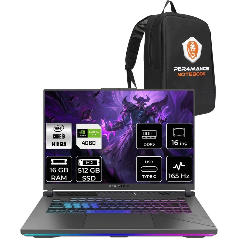 Asus Rog Strix G16 i9 14900HX RTX 4060 Gaming Laptop 16GB RAM 512GB SSD 16