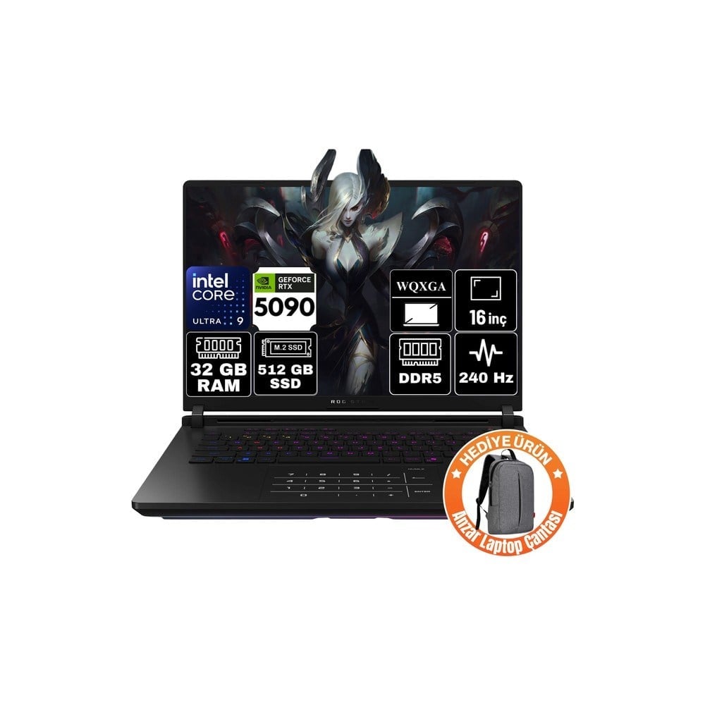 Asus Rog Strix Scar 16 Intel Core Ultra 9 275HX 32GB 512GB SSD RTX5090 24GB Windows 11 Pro 16