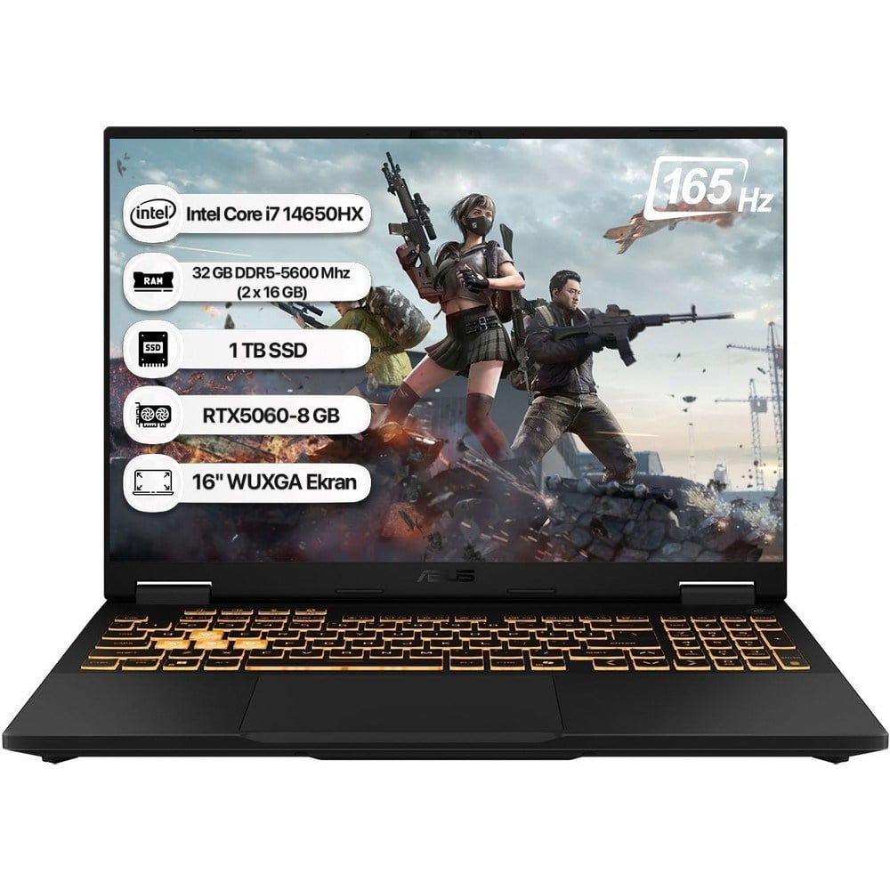 Asus Tuf Gaming F16 FX608JMR-RV078 Intel Core I7 14650HX 32GB 1 Tb SSD RTX5060-8GB 115W Freedos 16