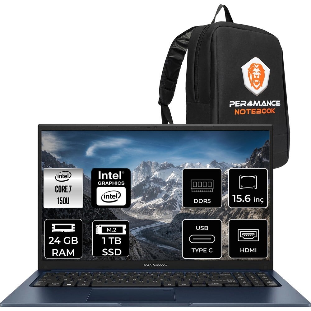 Asus Vivobook 15 Intel Core 7 150U 24GB 1tb SSD 15.6