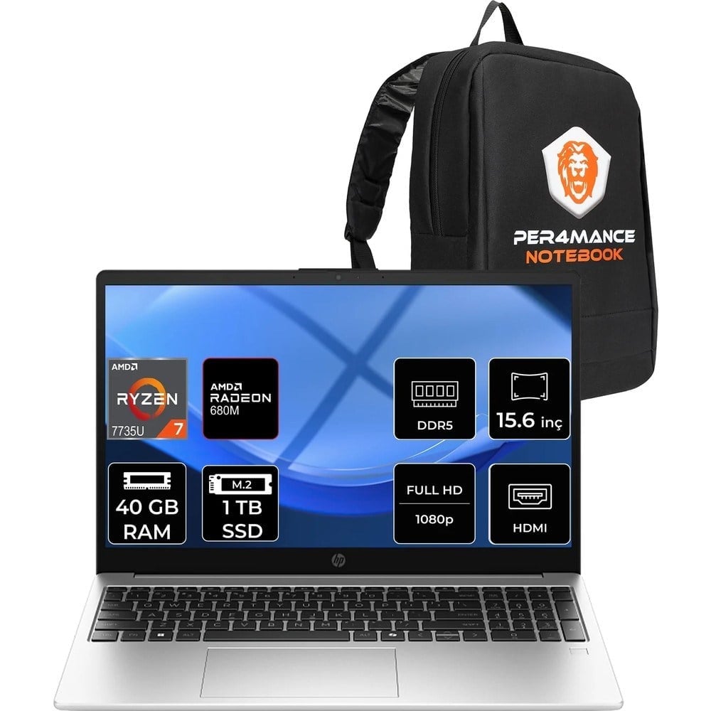 HP 255R G10 Ryzen 7 7735U 40GB RAM 1TB SSD 15.6