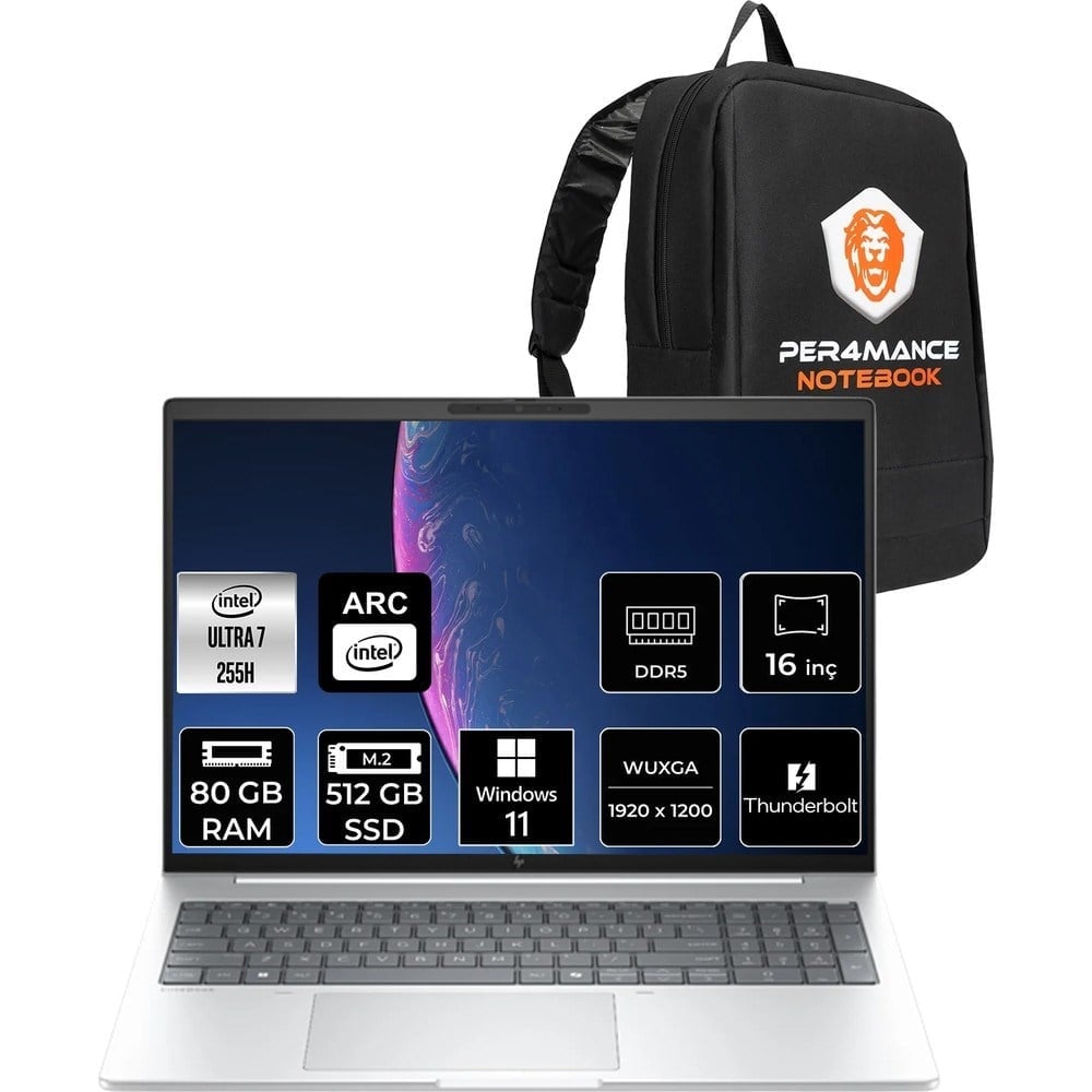 HP Elitebook 8 Aı G1I Core Ultra 7 255H 80GB RAM 512GB SSD 16