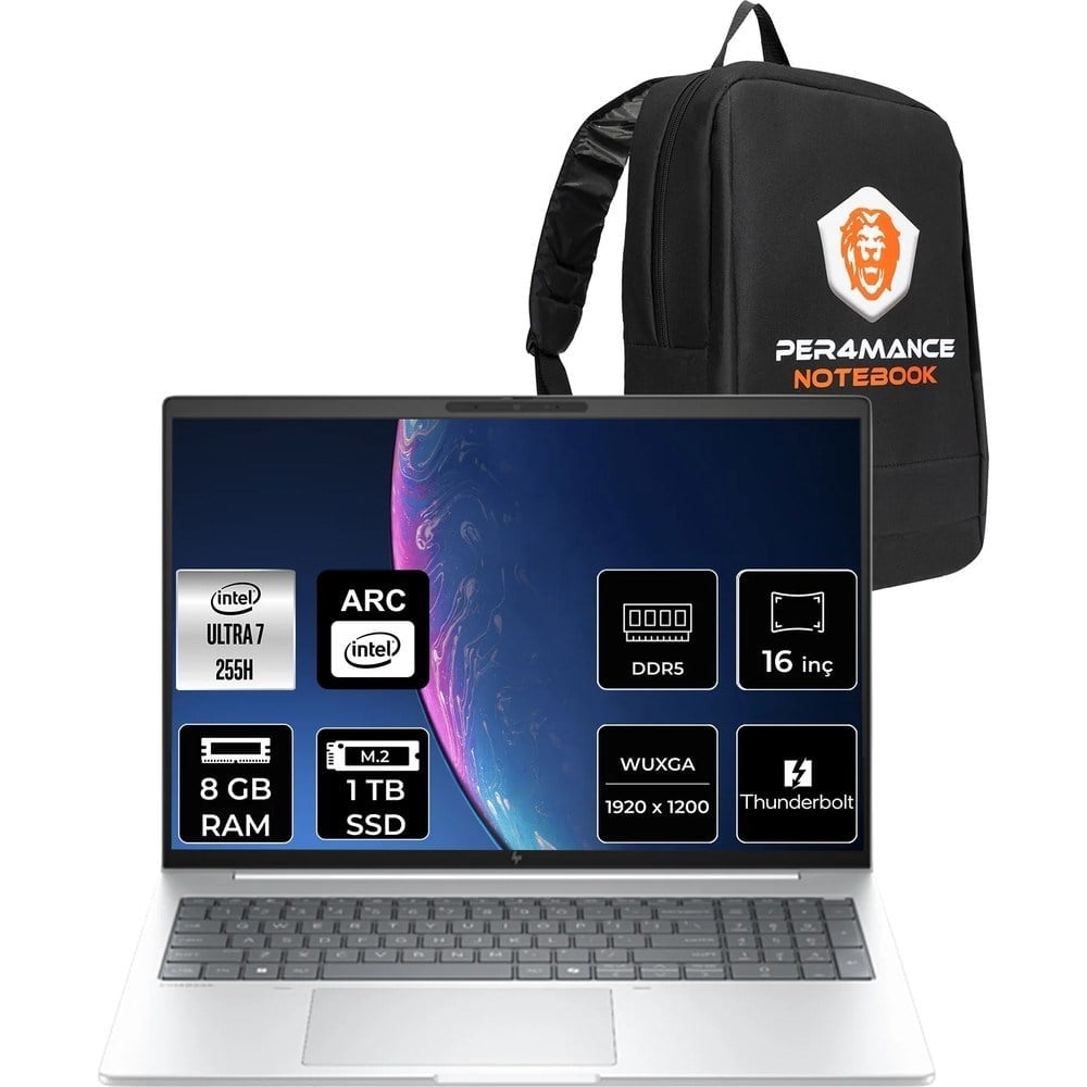 HP Elitebook 8 Aı G1I Core Ultra 7 255H 8GB RAM 1TB SSD 16