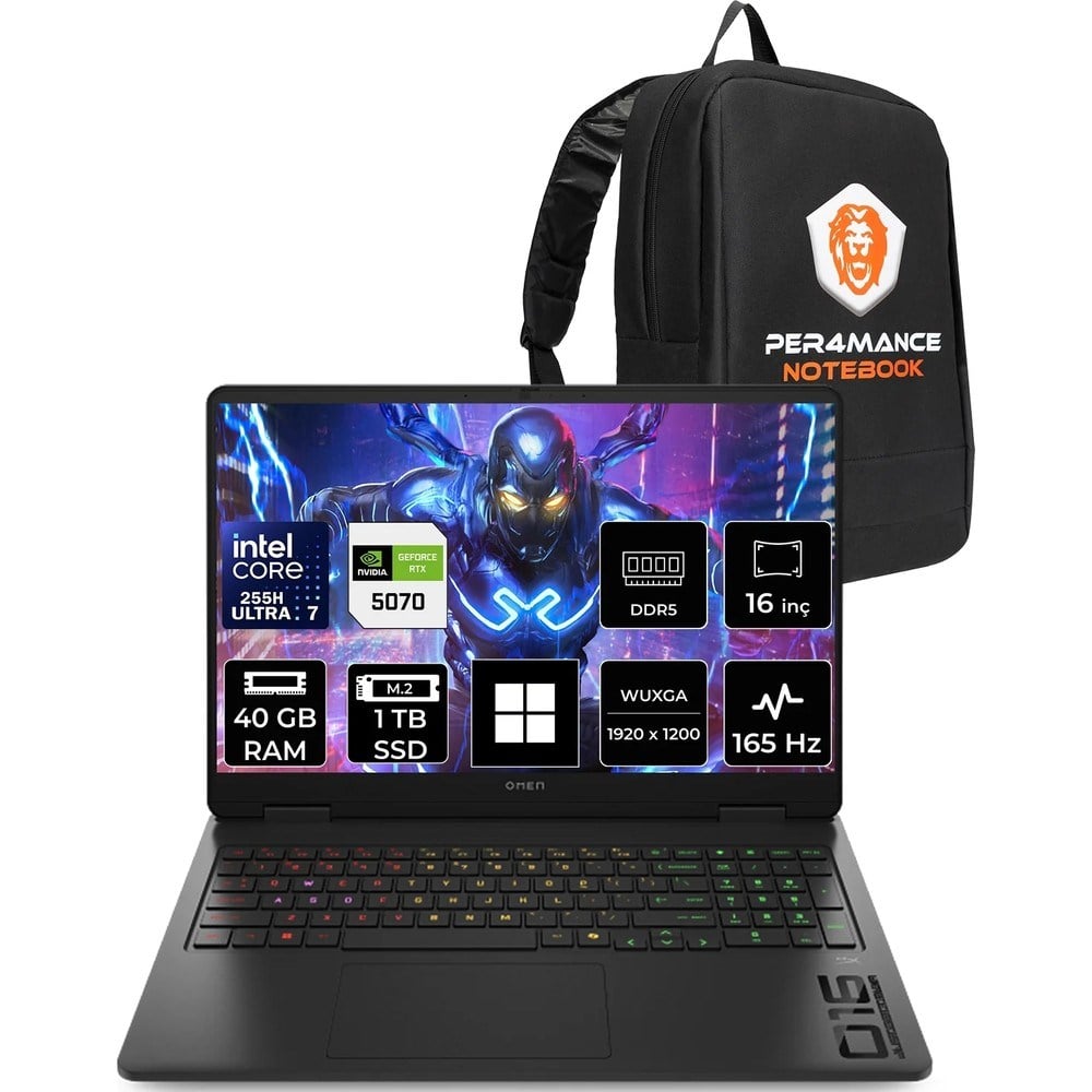 HP Omen 16 Core Ultra 7 255H RTX 5070 8GB 40GB RAM 1TB SSD 16