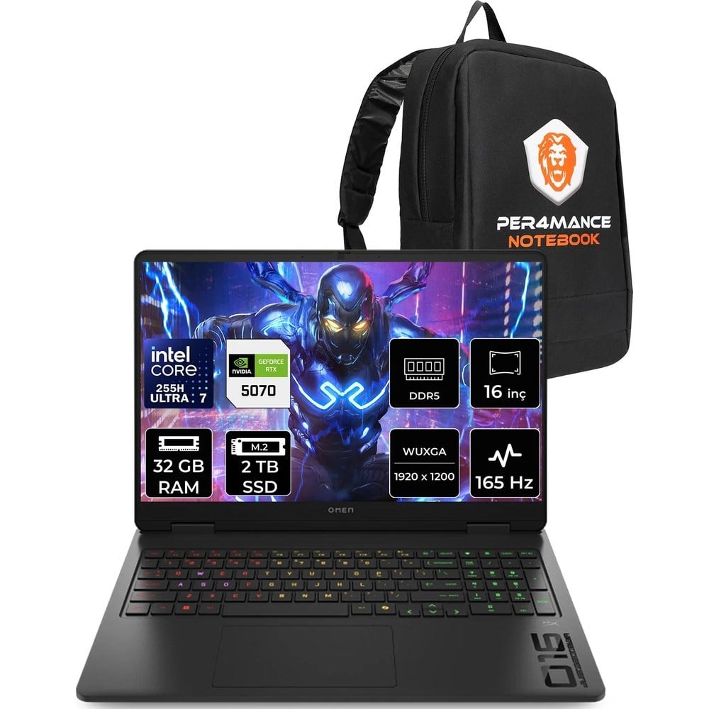 HP Omen 16 Core Ultra 7 255H RTX 5070 8GB 32GB RAM 2TB SSD 16