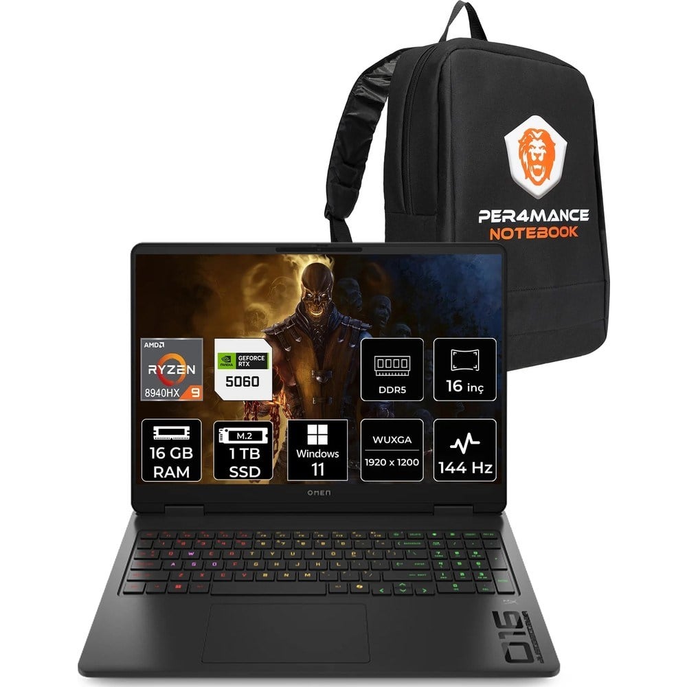 HP Omen 16 Ryzen 9 8940HX RTX 5060 8GB 16GB RAM 1TB SSD 16