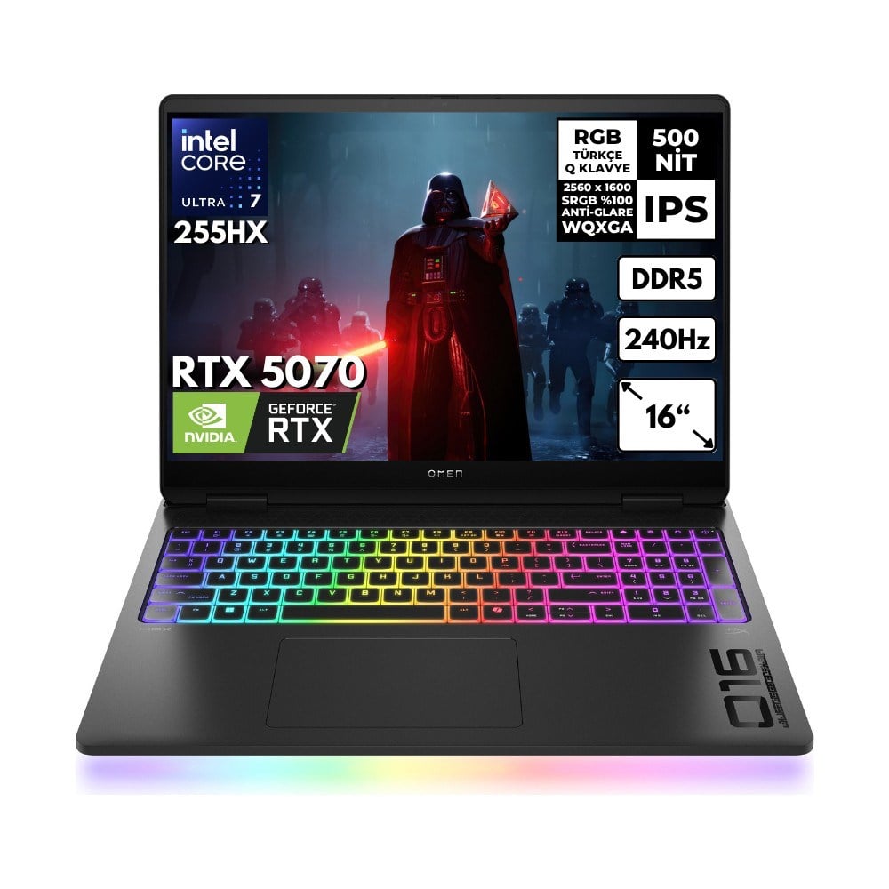HP Omen Max 16-AH0021NT Ultra 7-255HX 40-GB DDR5 1 TB SSD RTX5070 (8gb-Gddr7) 16