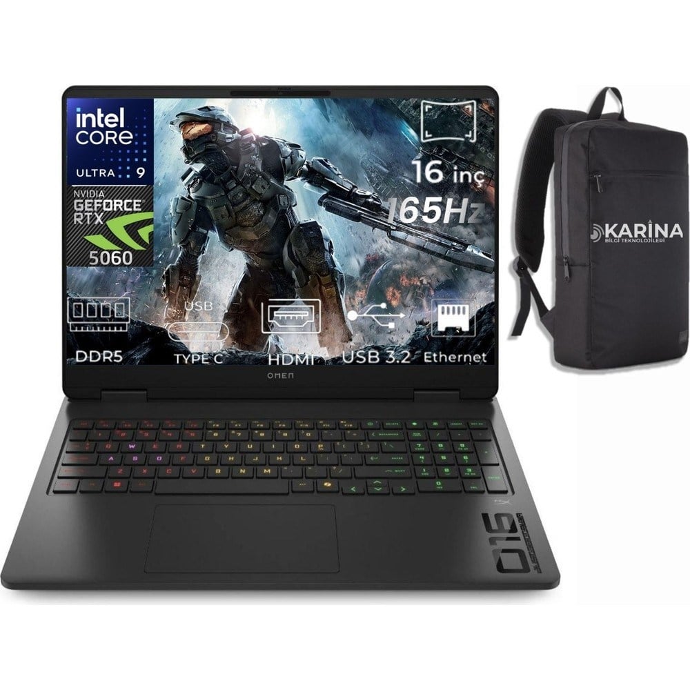 HP Omen Slim 16-AN0000NT Ultra 9 285H BQ3Z2EA-K18 96GB 2tb RTX5060 8gb W11PRO 16