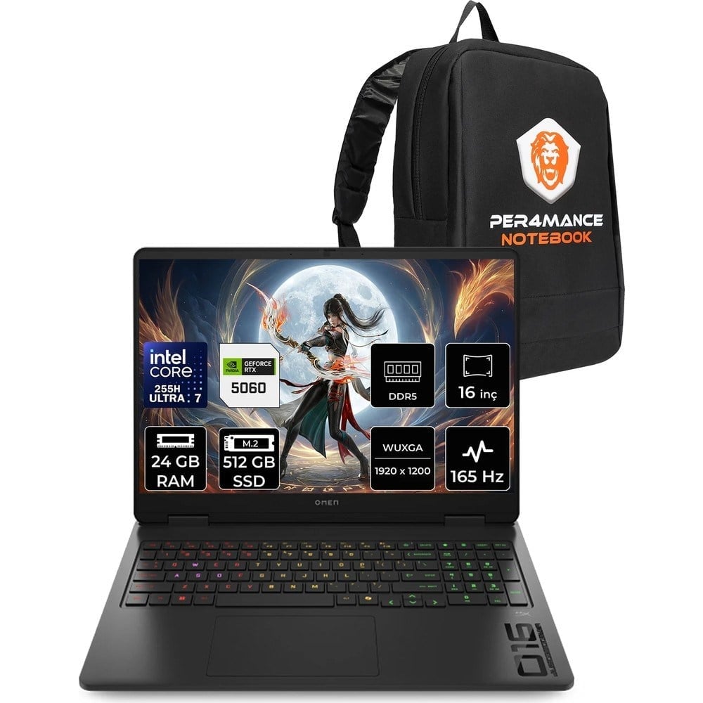 HP Omen Slim 16 Core Ultra 7 255H RTX 5060 8GB 24GB RAM 512GB SSD 16