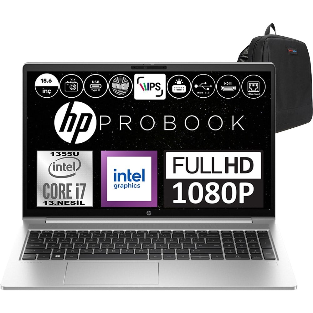 HP Probook 450 G10 Intel Core I7 1355U 16GB 512GB SSD Intel® Iris® Xᵉ Windows 11 Pro 15.6