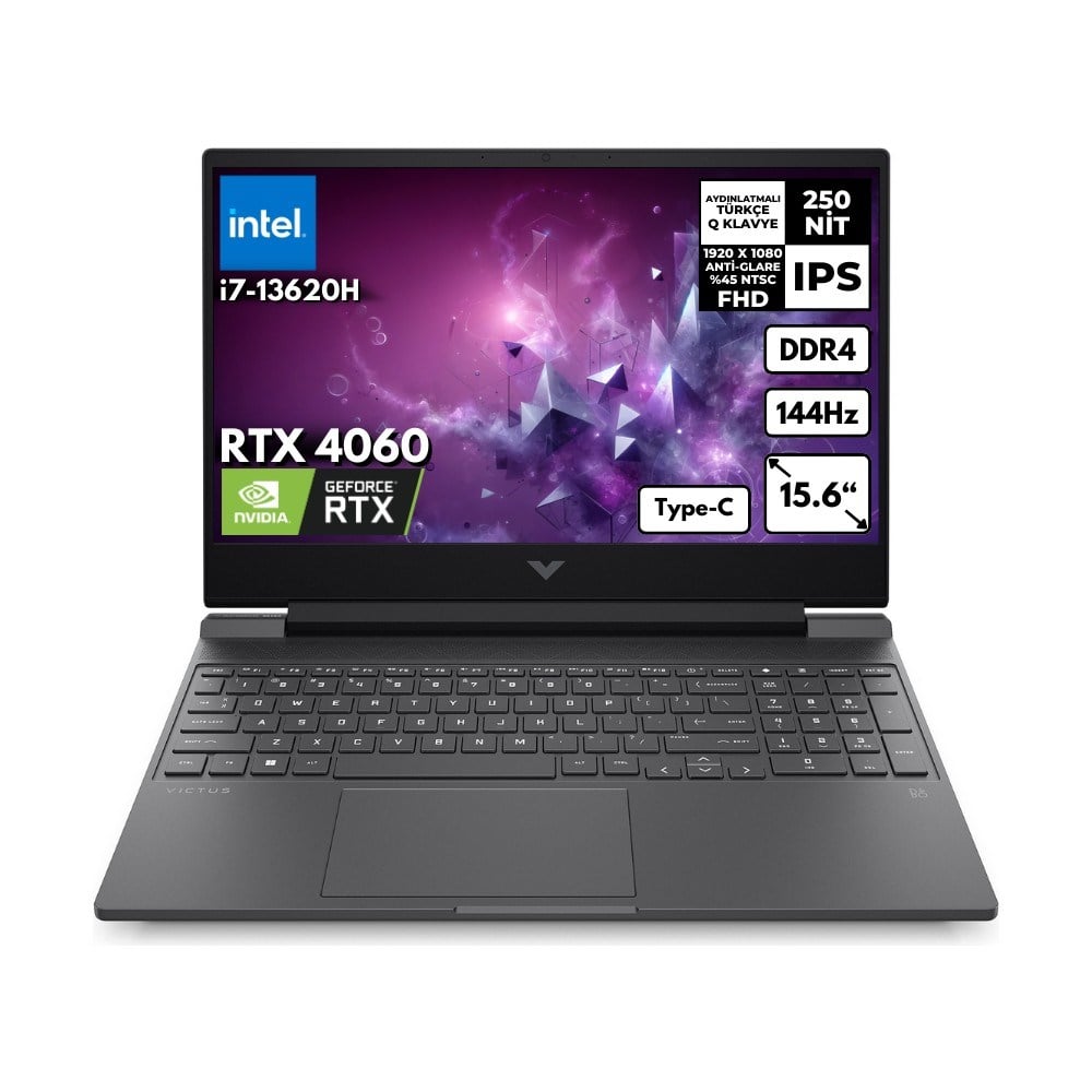 HP Victus 15-FA1085NT I7-13620H 16 GB 1 TB SSD RTX4060 (8gb) 144Hz 15.6