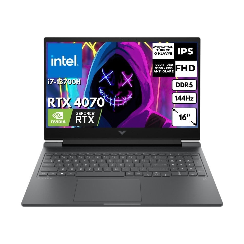HP Victus 16-R0006NT I7-13700H 16 GB 4 Tbssd 8gb RTX4070 16