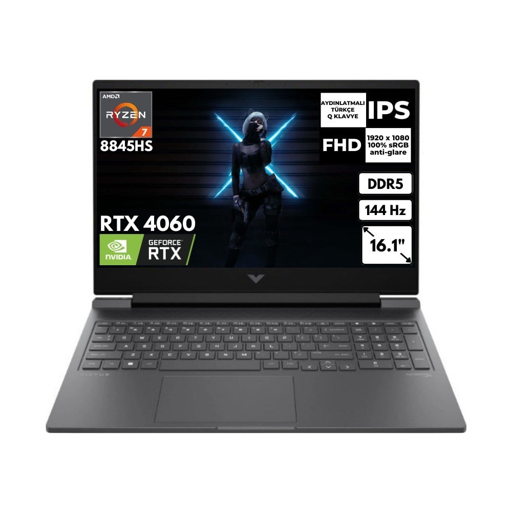 HP Victus 16-S1010NT Ryzen 7 8840H 32-Gbddr5 4 Tbssd 8gb RTX4060 16.1