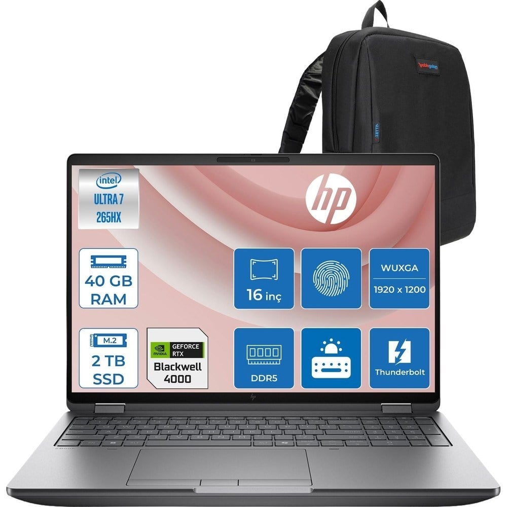 HP Zbook Fury 16 G1I Intel Ultra 7 265HX Ddr5 40GB 2tb SSD 16GB/RTXPRO4000 Blackwell 16