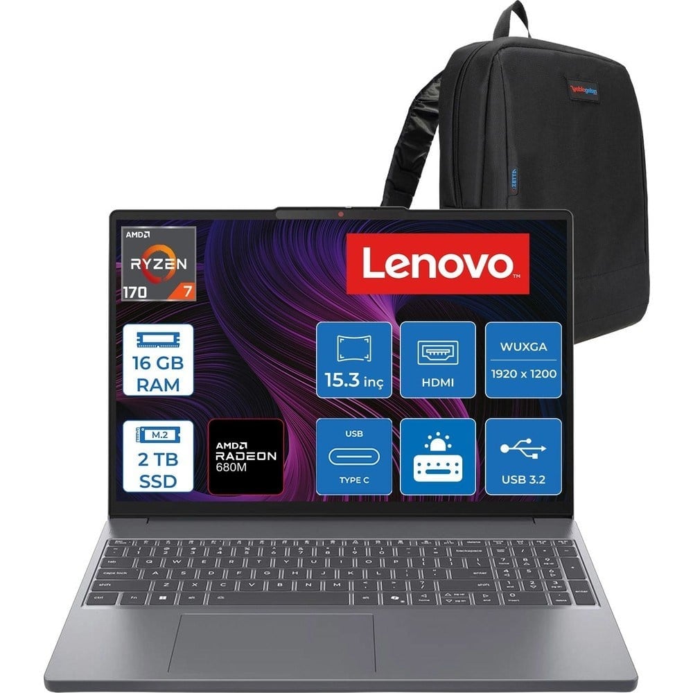 Lenovo Ideapad Slim 3 15ARP10 Amd Ryzen 7 170 16GB Ddr5 2tb SSD 15.3