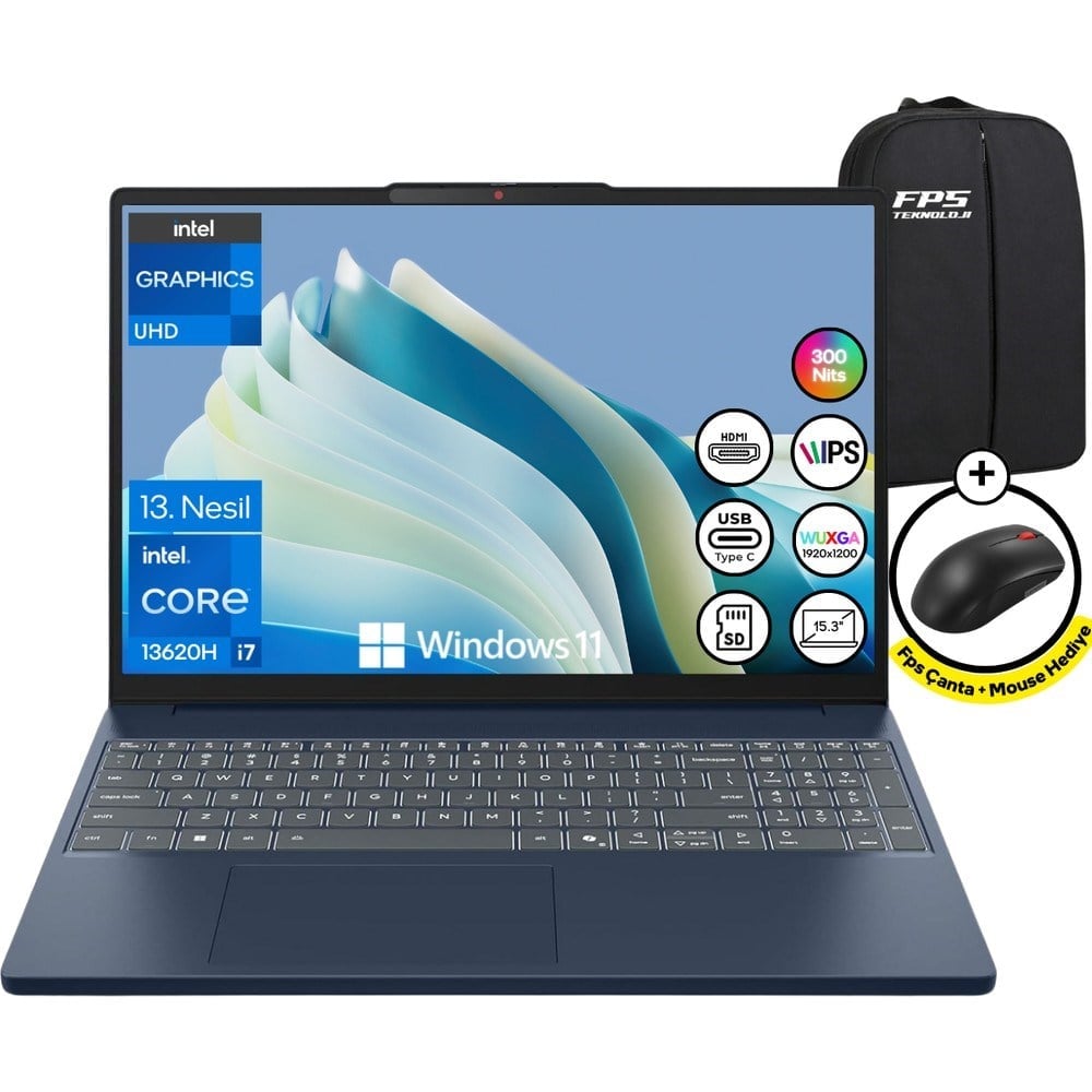 Lenovo Ideapad Slim 3 15IRH10 İ7-13620H 16GB Ram 512GB SSD 15.3