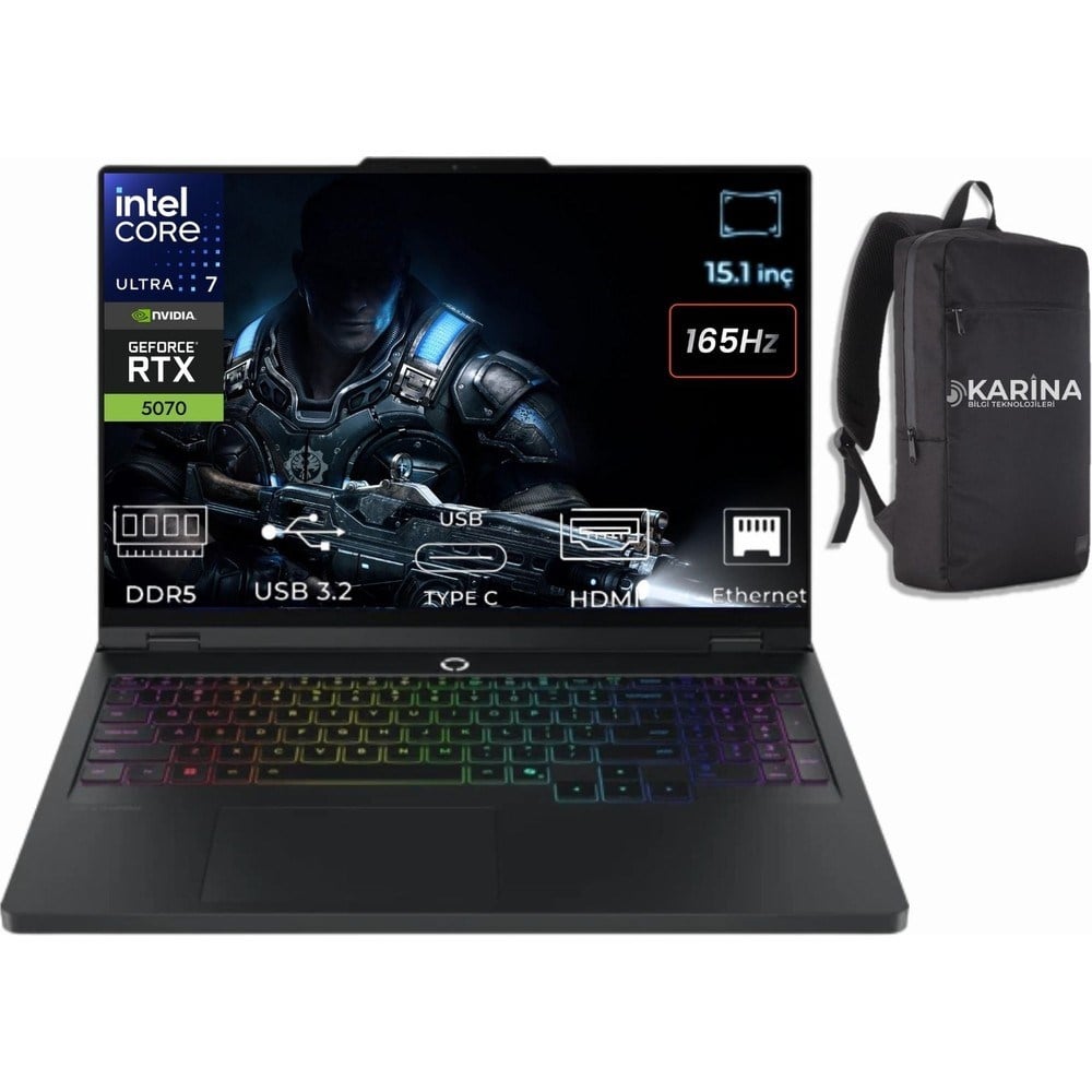 Lenovo Legion 5 15IAX10 Intel Core Ultra 7 255HX 83F0008BTR-K030 48GB 1tb Rtx 5070 8gb W11PRO 15.1