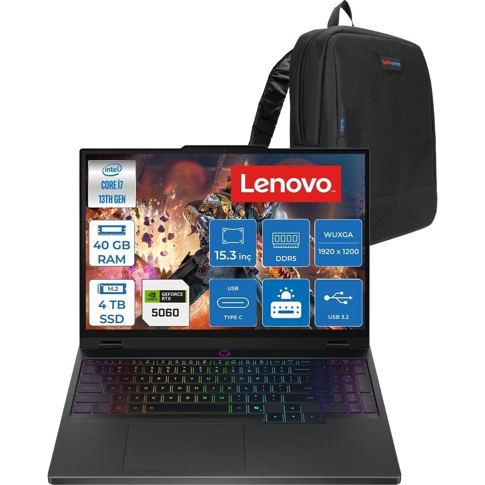 Lenovo Legion 5 15IRX10 Intel Core I7-13650HX 40GB 4tb SSD 8GB/RTX5060/115W 15.3