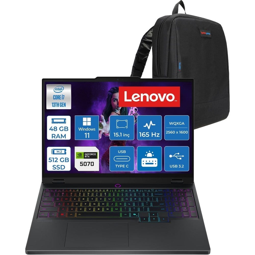 Lenovo Legion 5 15IRX10 Intel Core I7-13650HX Ddr5 48GB 512GB SSD 8GB/RTX5070 115W 15.1