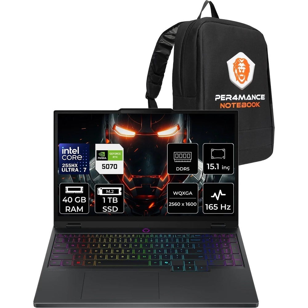 Lenovo Legion 5 Core Ultra 7 255HX RTX 5070 8GB 40GB RAM 1TB SSD 15.1