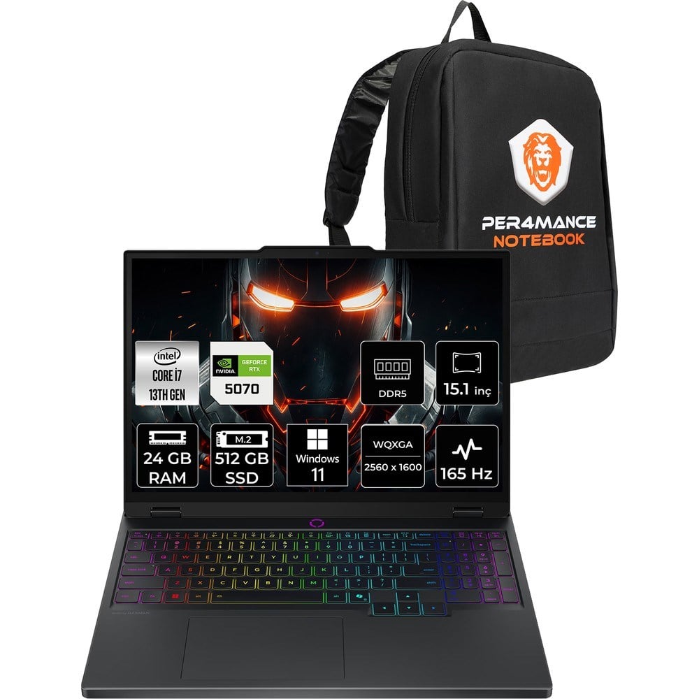 Lenovo Legion 5 i7 13650HX RTX 5070 8GB Gaming Laptop 24GB RAM 512GB SSD 15.1