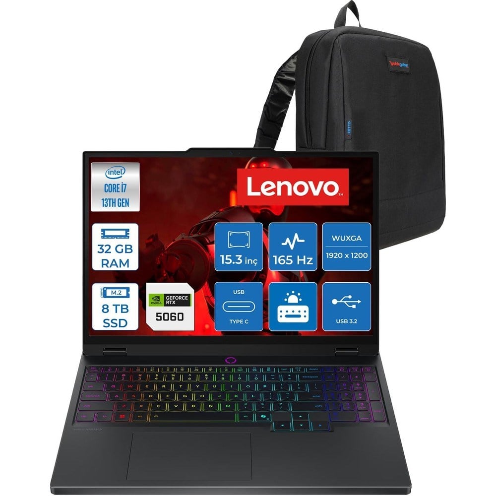 Lenovo Legion 5 Intel Core I7 13650HX 32GB 8tb SSD 8GB/RTX5060/115W 15.3