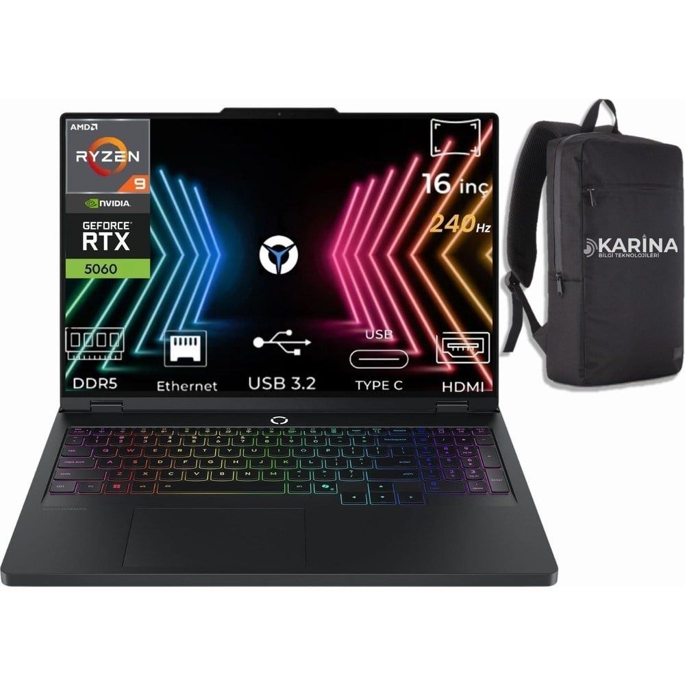 Lenovo Legion Pro 5 Ryzen 9 8940HX 83LT005RTR-K56 64GB 4tb+4tb RTX5060 8gb W11PRO 16
