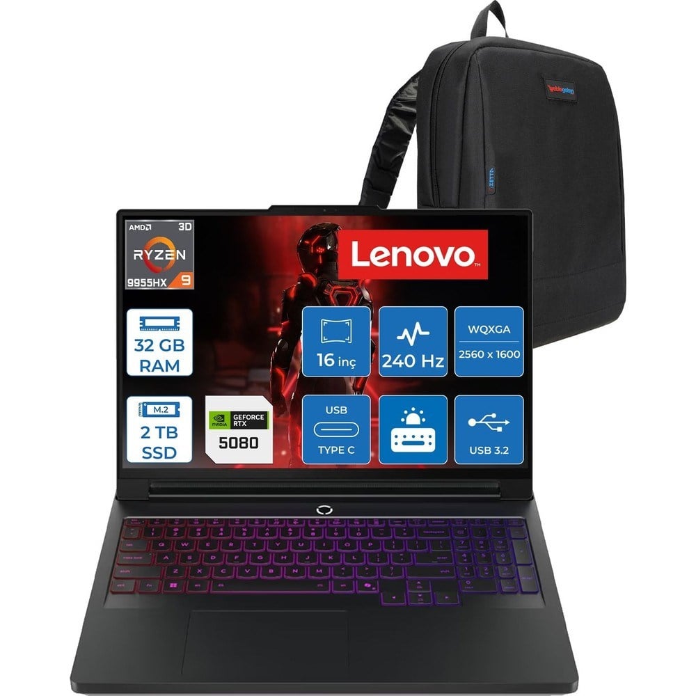 Lenovo Legion Pro 7 Amd Ryzen 9 9955HX3D 32GB 2tb SSD 16GB/RTX5080/175W 16