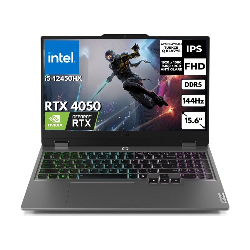 Lenovo Loq 15IAX9 I5-12450HX 24 GB 2 Tbssd 6gb Rtx 4050 15.6