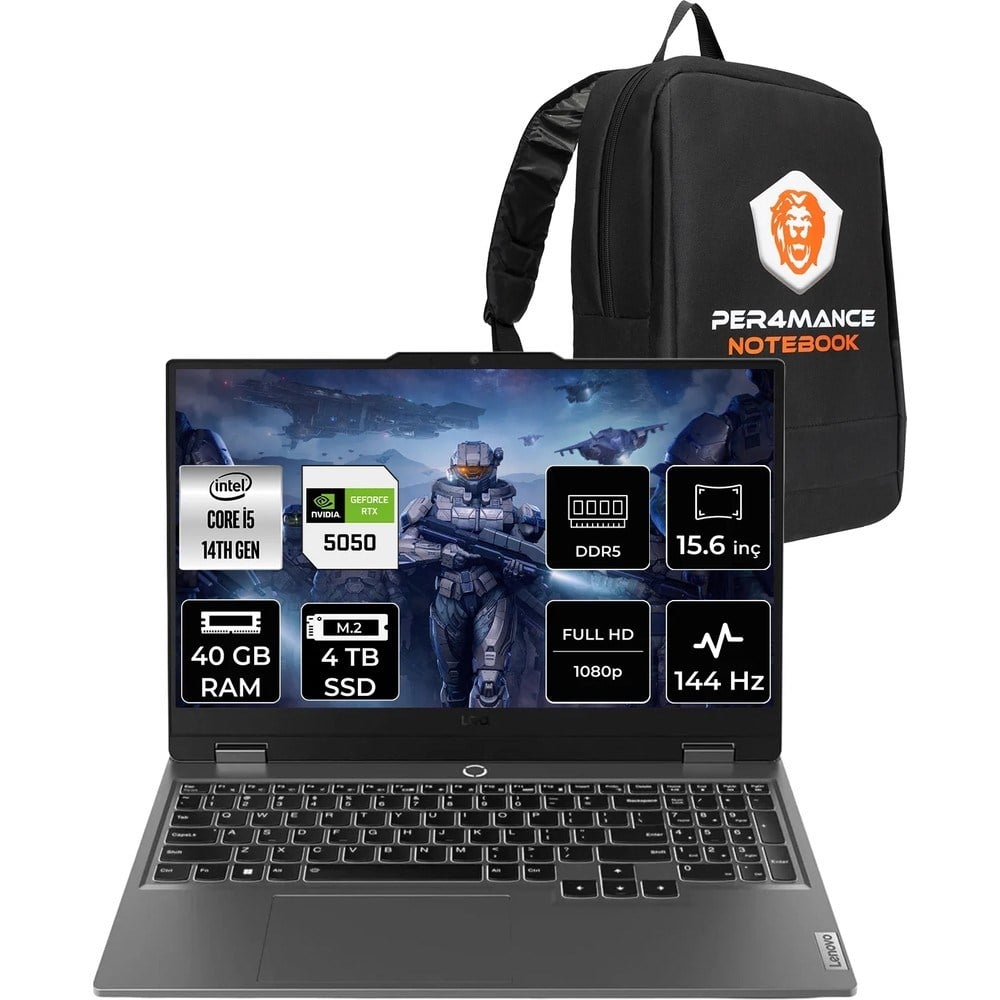 Lenovo Loq 15IRX10 i5 14500HX RTX 5050 8GB 40GB RAM 4TB SSD 15.6