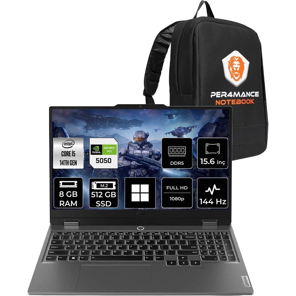 Lenovo Loq 15IRX10 i5 14500HX RTX 5050 8GB 8GB RAM 512GB SSD 15.6