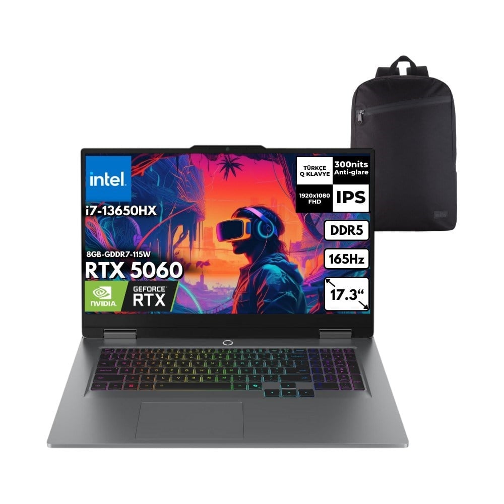 Lenovo Loq 17IRX10 I7-13650HX 40-Gbddr5 2 Tbssd RTX5060 (8GB-GDDR7-115W) 17.3