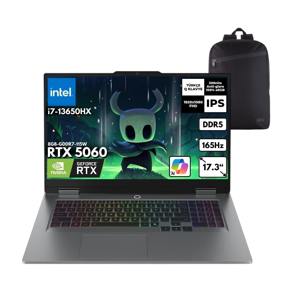 Lenovo Loq 17IRX10 I7-13650HX 64-Gbddr5 2 Tbssd RTX5060 (8GB-GDDR7-115W) 17.3