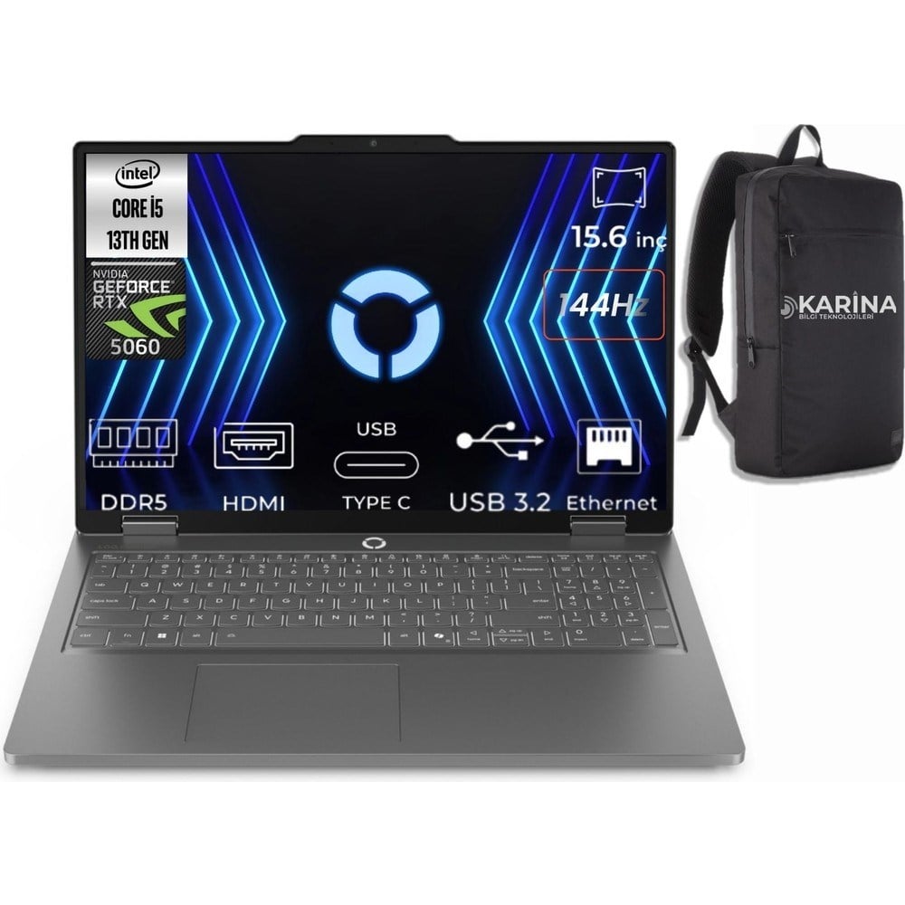 Lenovo Loq Essential Intel Core I5 13450HX 83SC000TTR-K17 16GB 4tb RTX5060 8gb Freedos 15.6