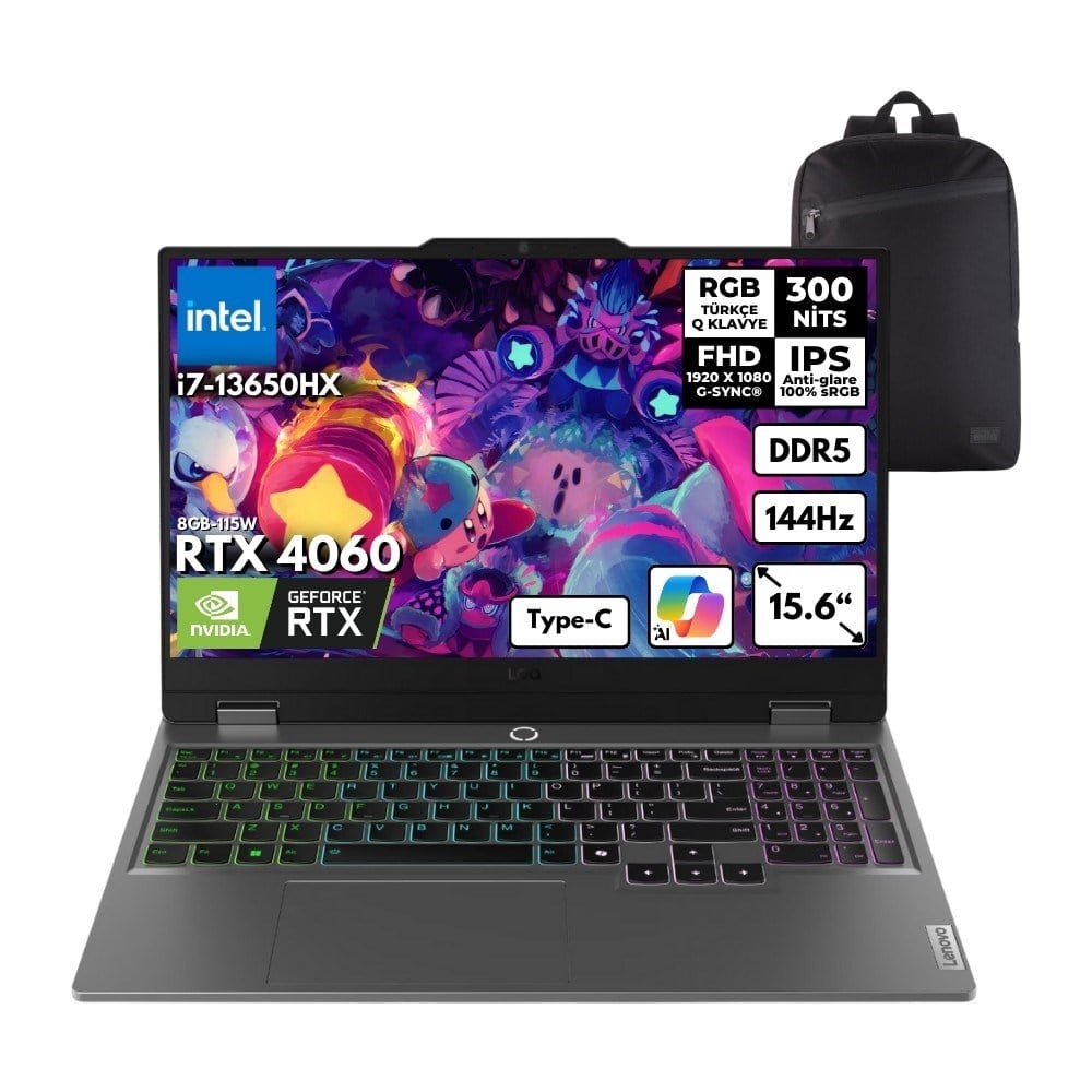 Lenovo Loq I7 13650HX 48-Gbddr5 1 Tbssd RTX4060 (8GB-115W) 15.6