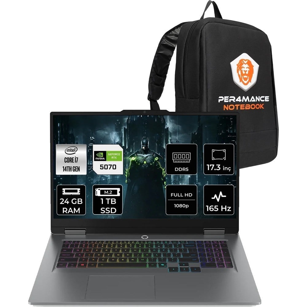 Lenovo Loq i7 14700HX RTX 5070 8GB Gaming Laptop 24GB RAM 1TB SSD 17.3