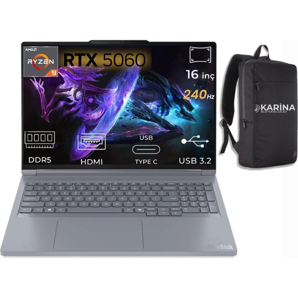 Lenovo Thinkbook 16P G6 Adr Ryzen 9 8940HX 21U00014TX-K38 96GB 1tb RTX5060 8gb W11PRO 16
